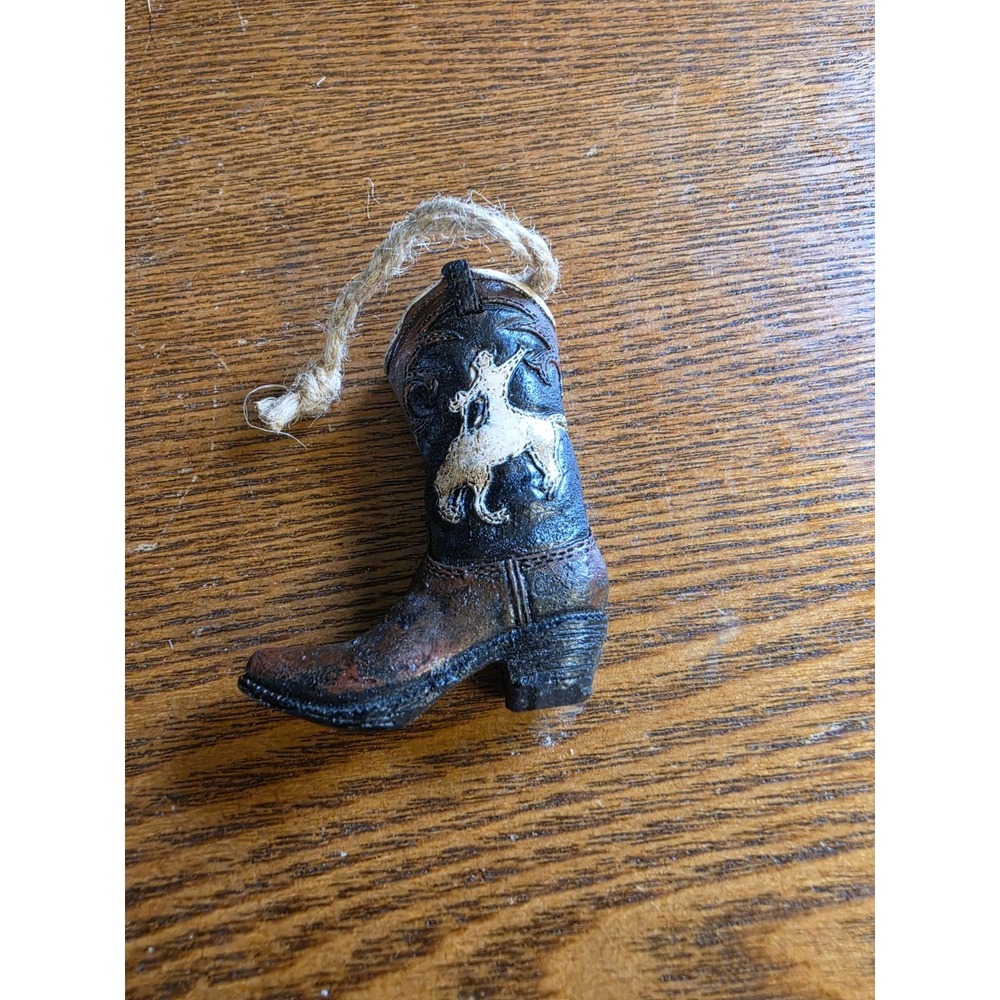 Christmas Shoppe Resin‎ Cowboy Boots Tree Ornament